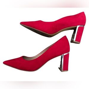 Alfani Red Heels with Silver Accents